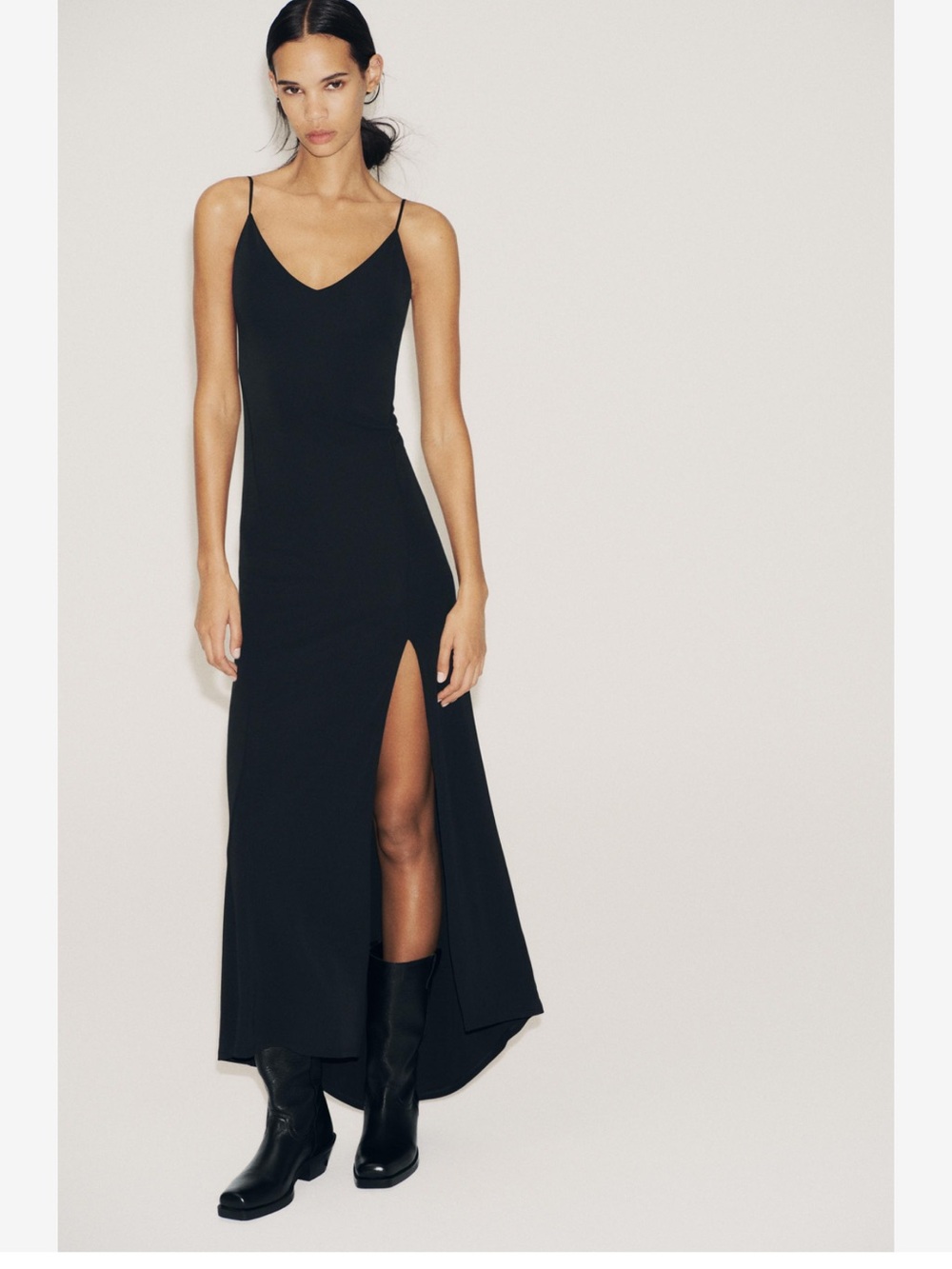Zara crepe maxi dress